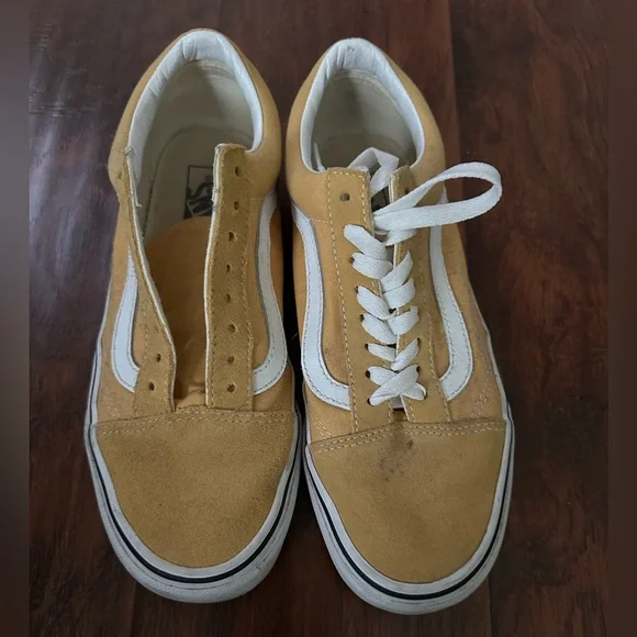 Vans unisex mustard color old Skol lace up low top Sz  7 Men,8.5 Women.Preowned - Picture 2 of 5